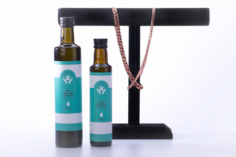 <BR>Hemp Oil & Copper Collar Bundle | Natural Arthritis Relief for Pets